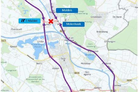 Werkzaamheden aan N271, Jan J. Ludenlaan naar op- en afrit A73.