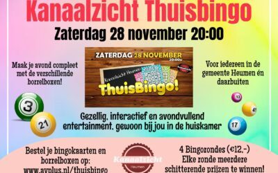 Online thuisbingo Café Kanaalzicht: ook prijs voor lokale vereniging!