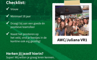 Voetbaldames gezocht voor AWC/Juliana VR1