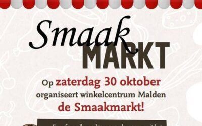 Smaakmarkt in winkelcentrum Malden